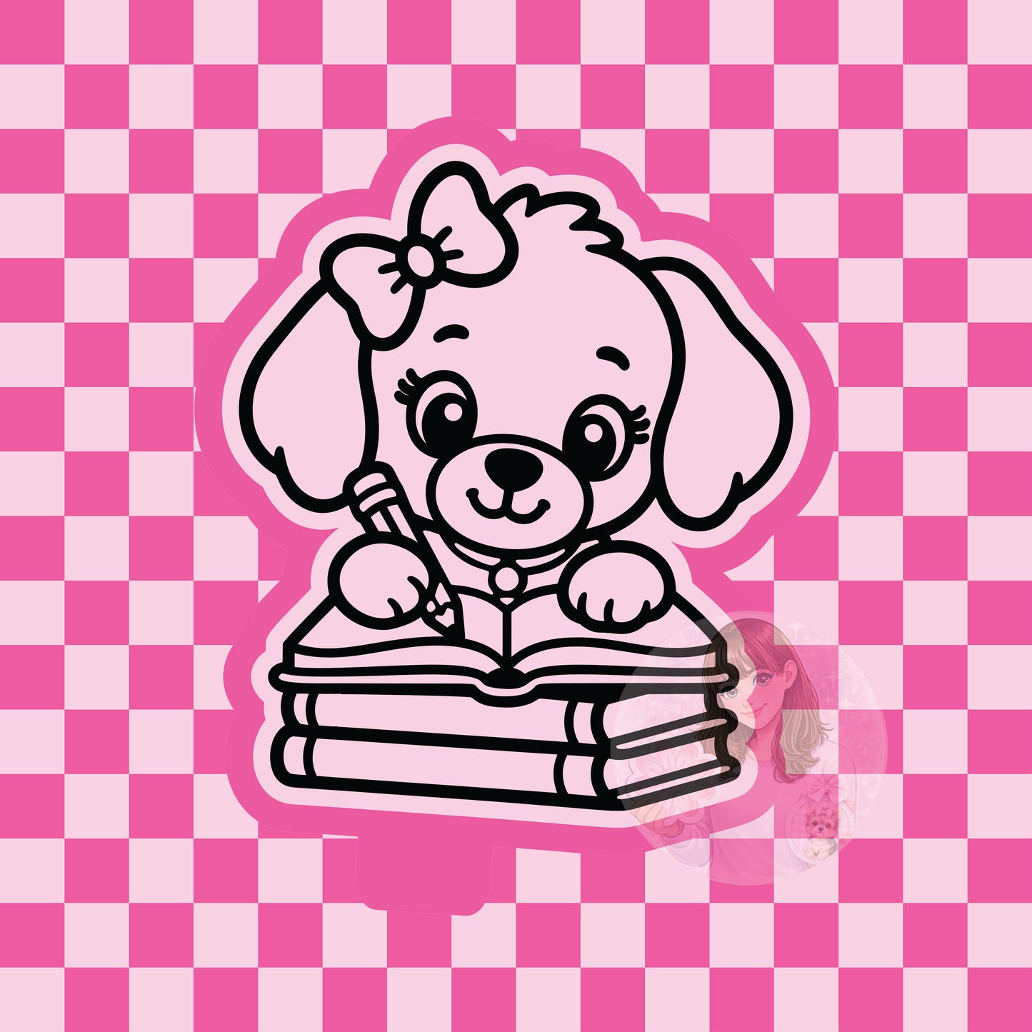 Puppy writing silicone freshie mold