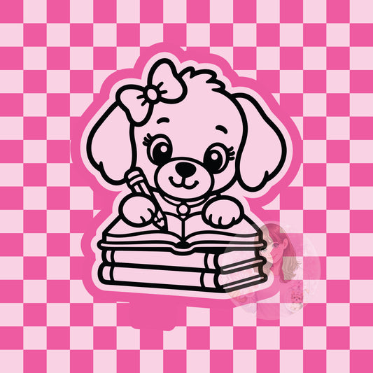 Puppy writing silicone freshie mold