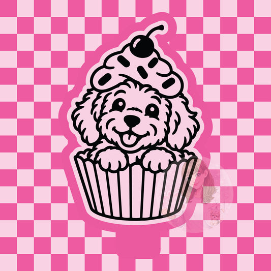 Puppy cupcake silicone mold