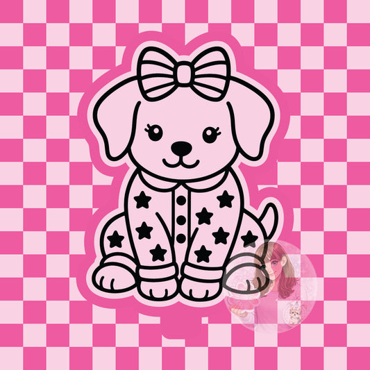 Puppy with patriotic pjs silicone freshie mold