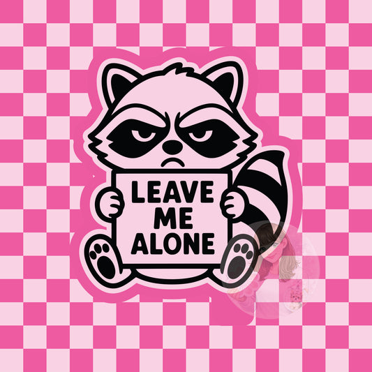 Leave me alone raccoon silicone freshie mold