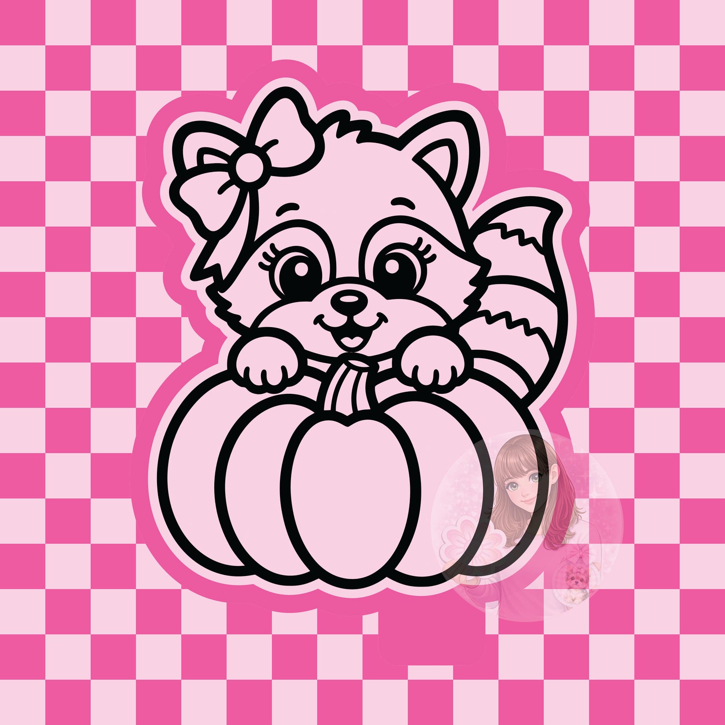 Raccoon pumpkin silicone freshie mold