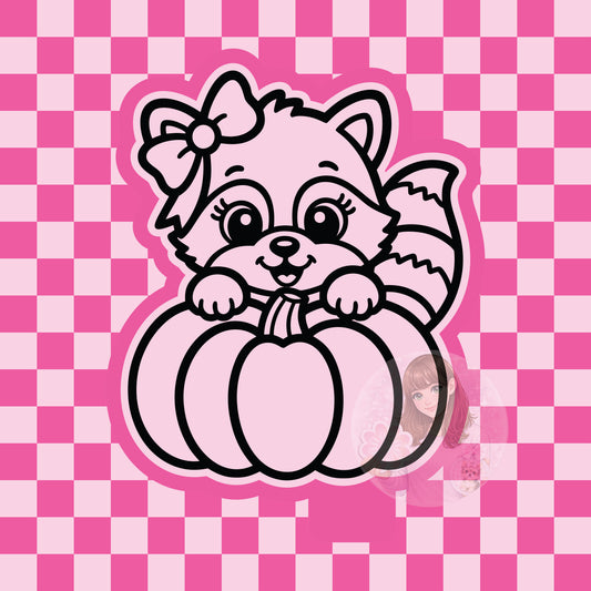 Raccoon pumpkin silicone freshie mold