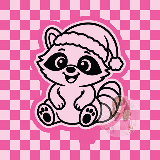 Raccoon Santa hat silicone freshie mold