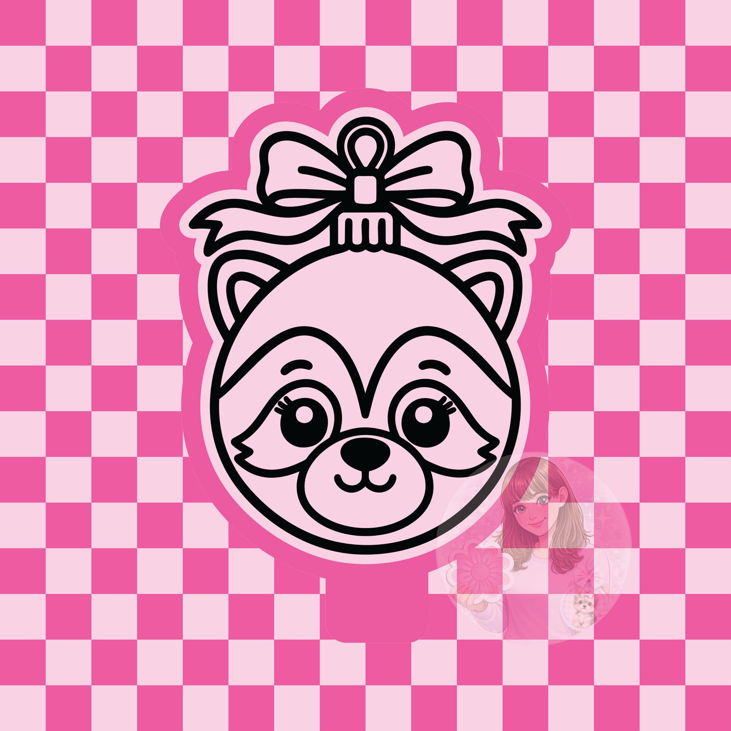 Raccoon Christmas ornament silicone freshie mold