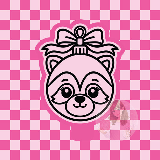 Raccoon Christmas ornament silicone freshie mold