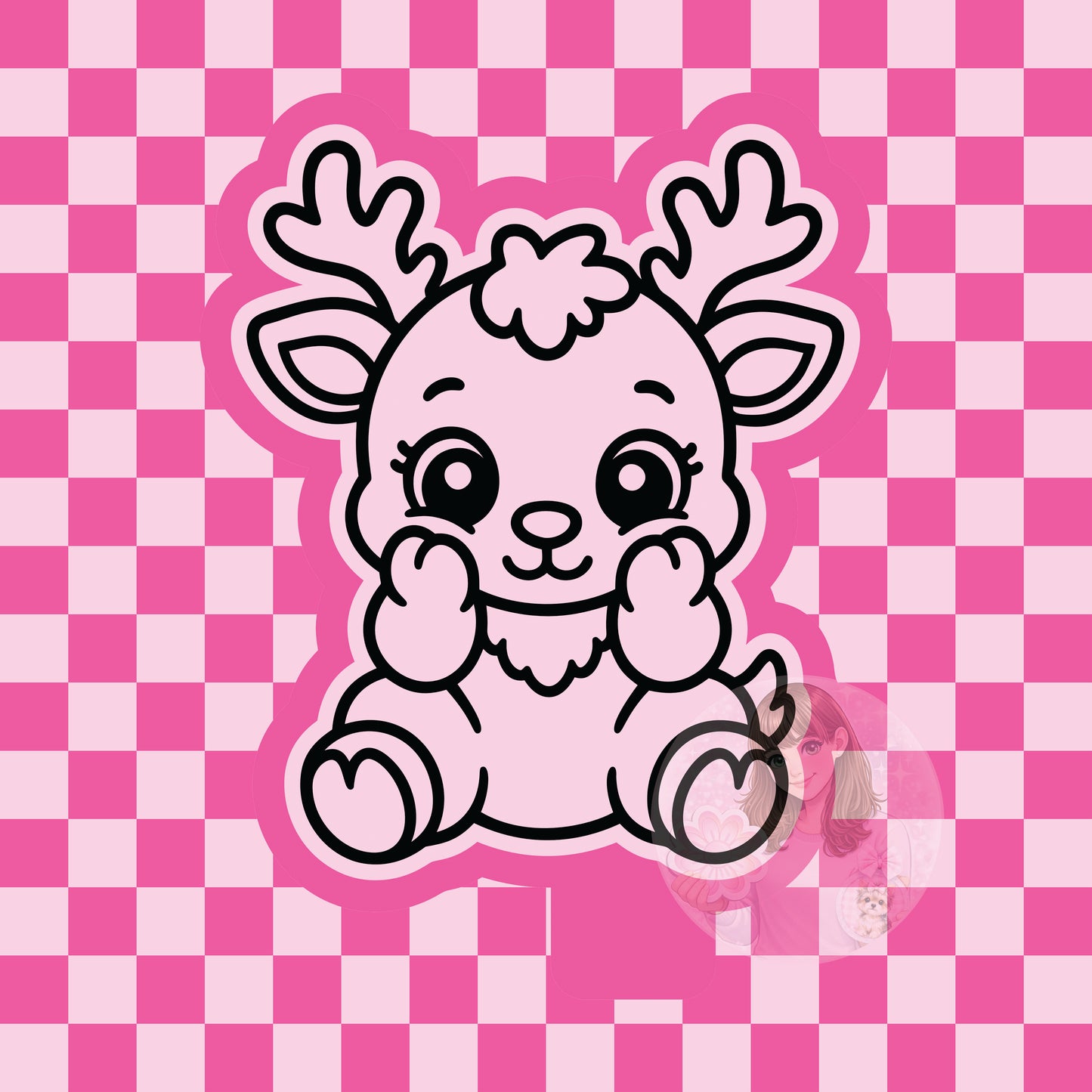 Cutesy reindeer silicone freshie mold
