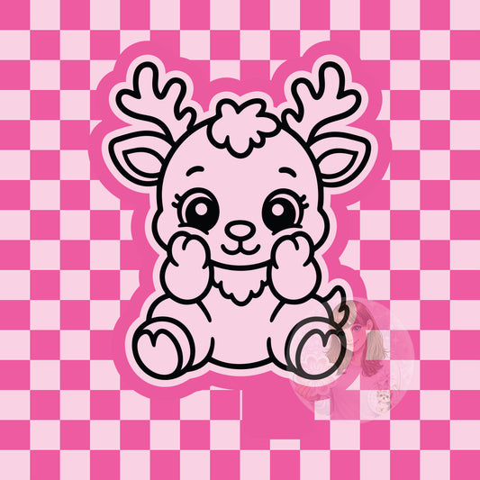Cutesy reindeer silicone freshie mold