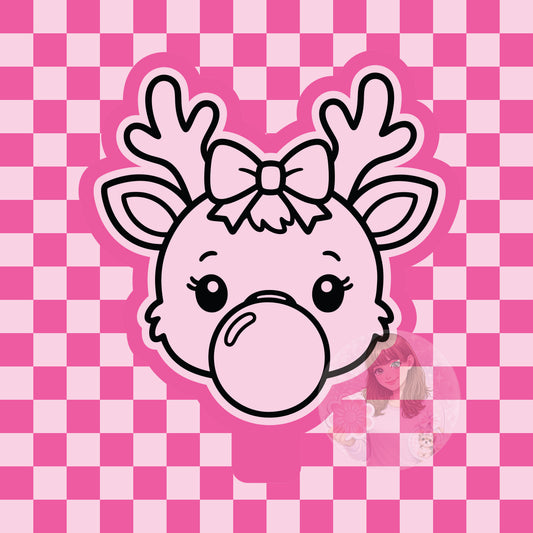 Reindeer bubblegum silicone freshie mold