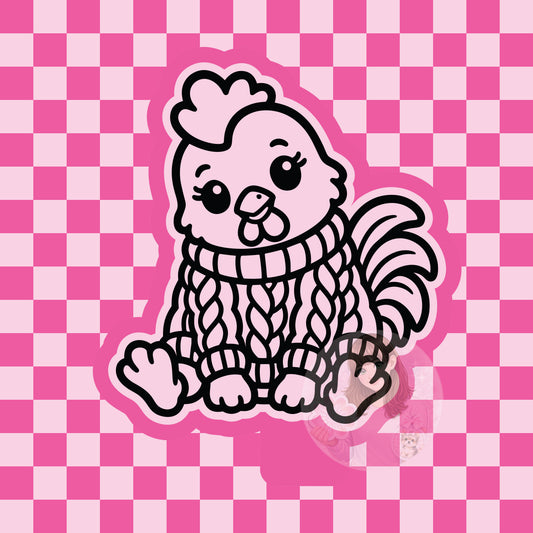 Rooster in knitted sweater silicone freshie mold