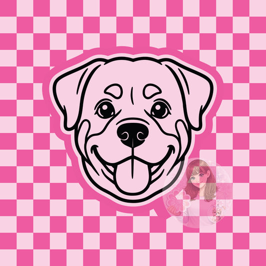 Rottweiler dog head silicone freshie mold