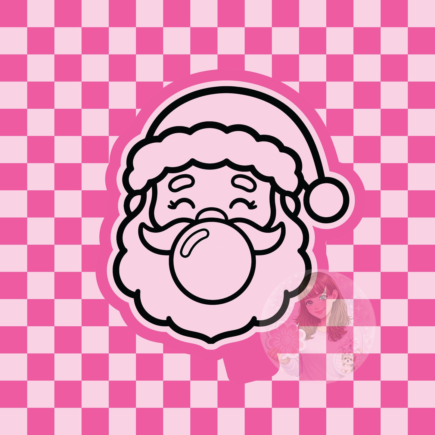 Santa bubblegum silicone freshie mold