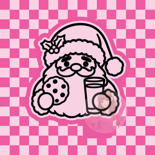 Santa with milk and cookies silicone freshie mold