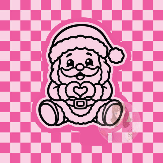 Santa heart hands silicone freshie mold