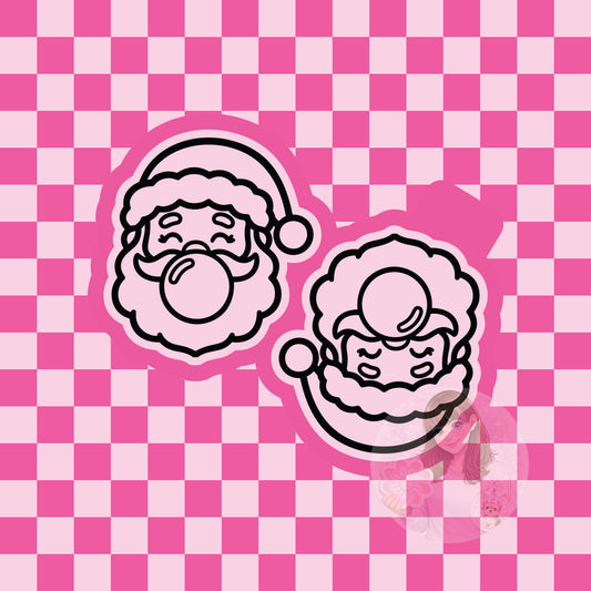 Santa bubblegum vent clip silicone freshie mold