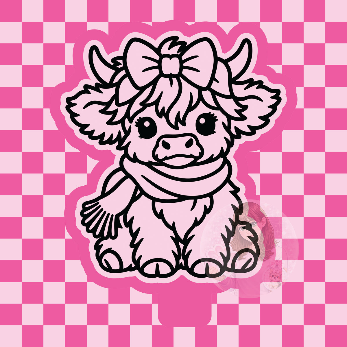 Highland cow with scarf silicone mold