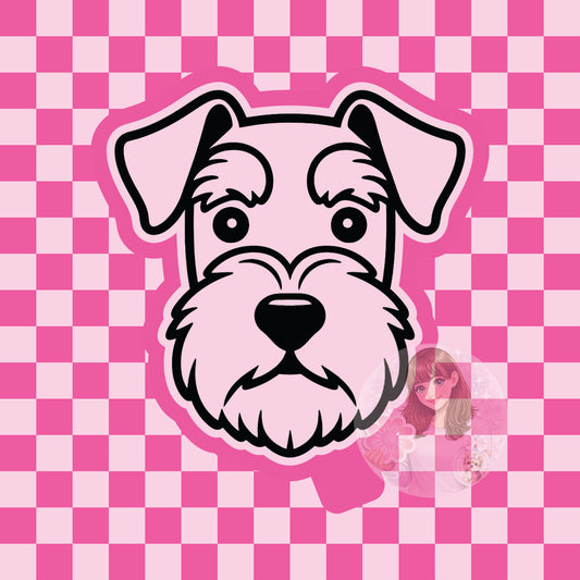 Schnauzer head silicone freshie mold