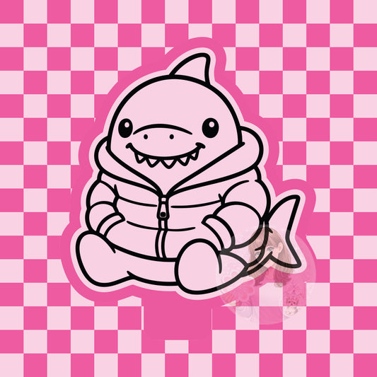 Puffer jacket shark silicone freshie mold