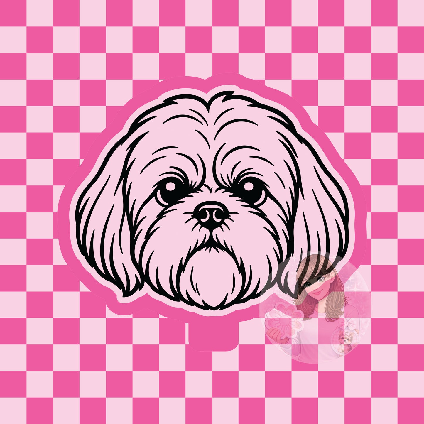 Shih Tzu dog head silicone freshie mold