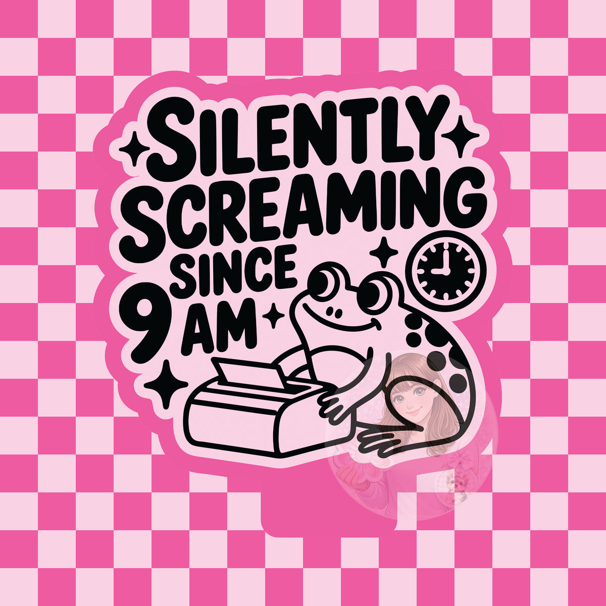 Silently screaming since 9am silicone freshie mold