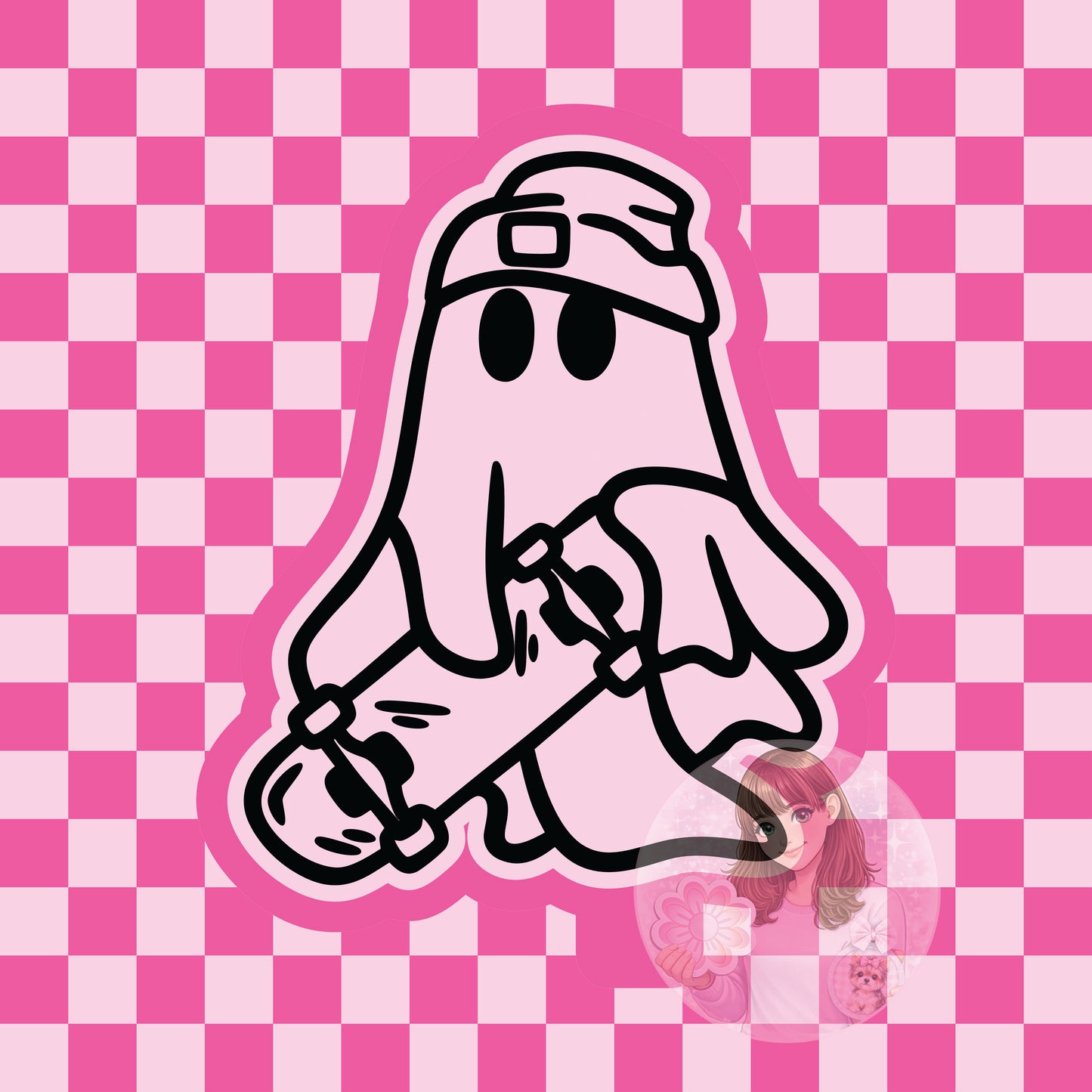 Skateboard ghost silicone freshie mold