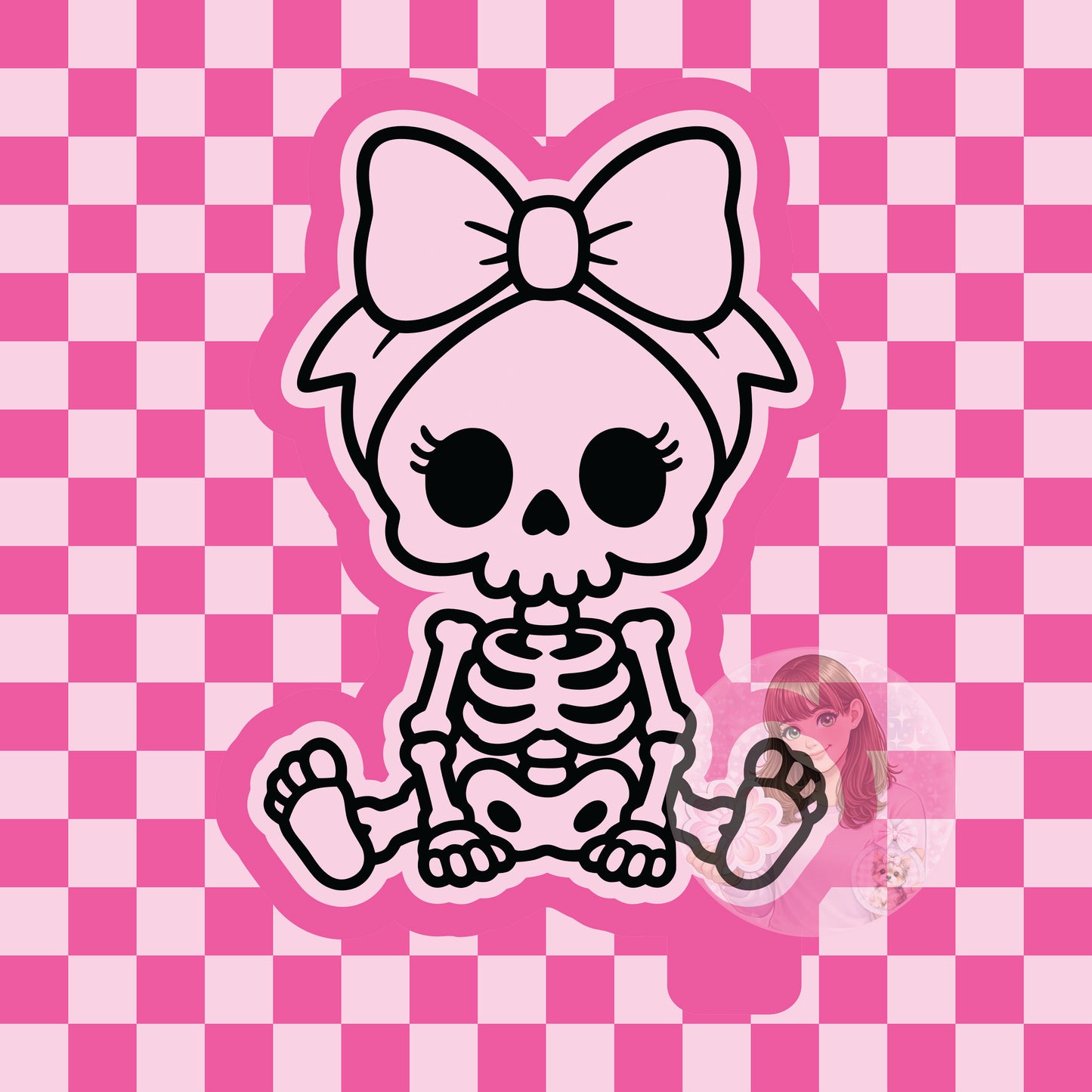 Skeleton girl silicone freshie mold