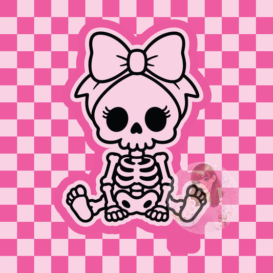 Skeleton girl silicone freshie mold