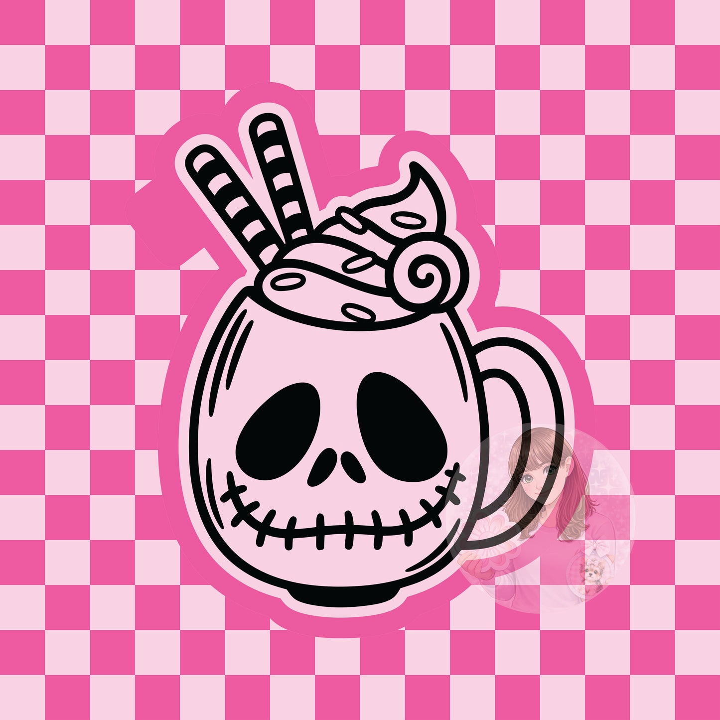 Skelly mug silicone freshie mold