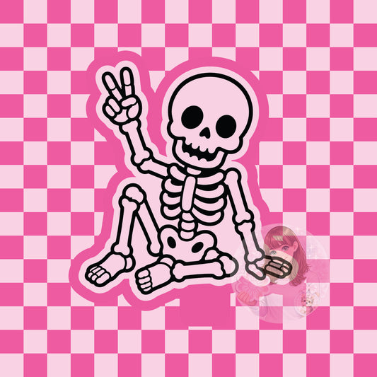 Peace skeleton silicone freshie mold