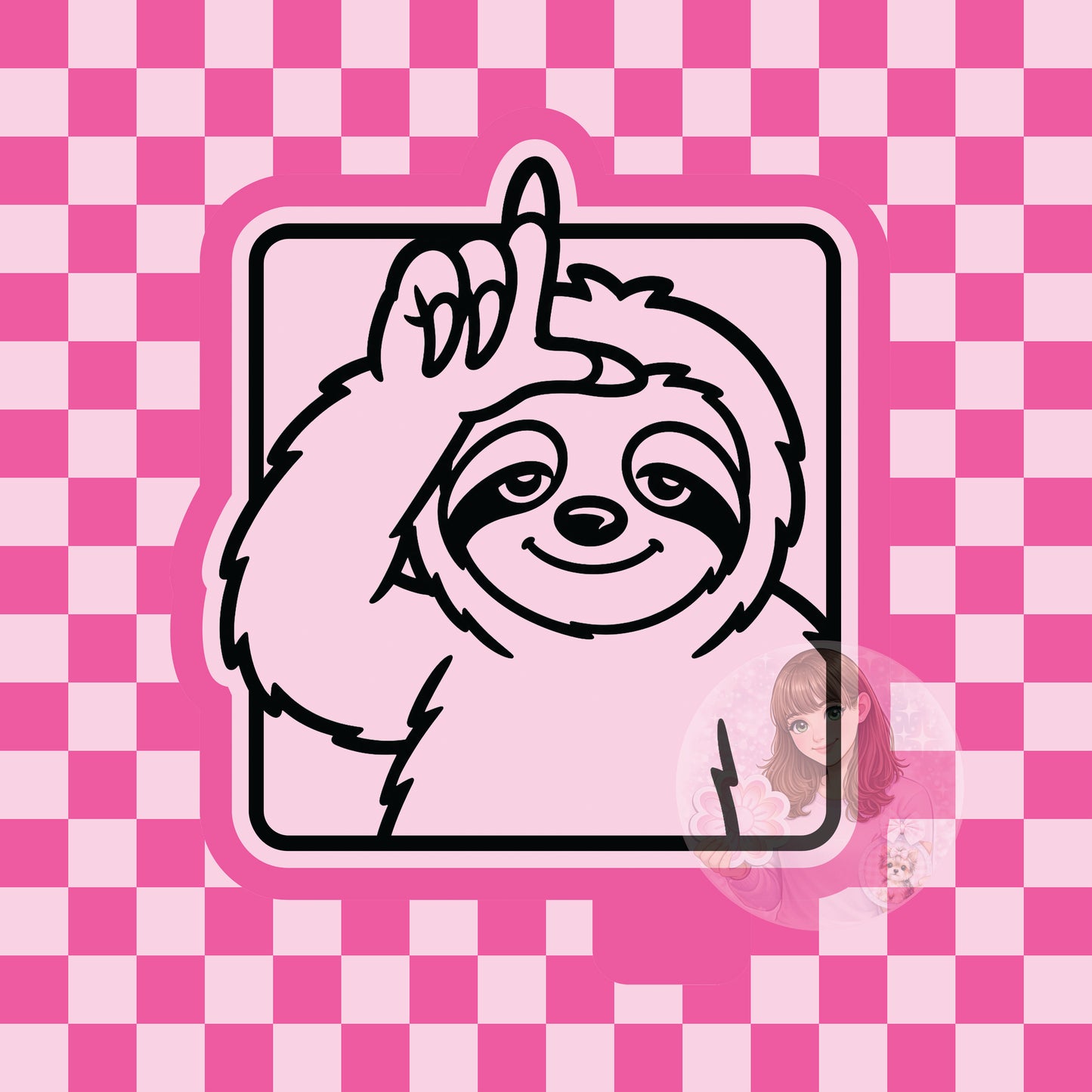 Loser sloth silicone freshie mold
