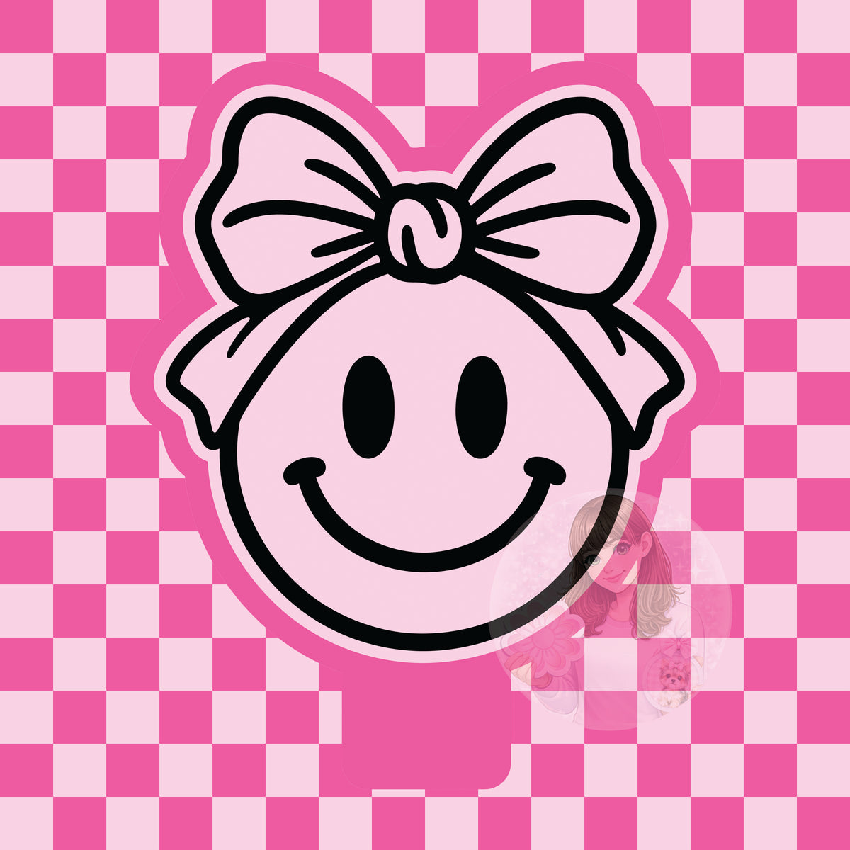 Smile with big bow silicone mold