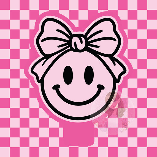 Smile with big bow silicone mold