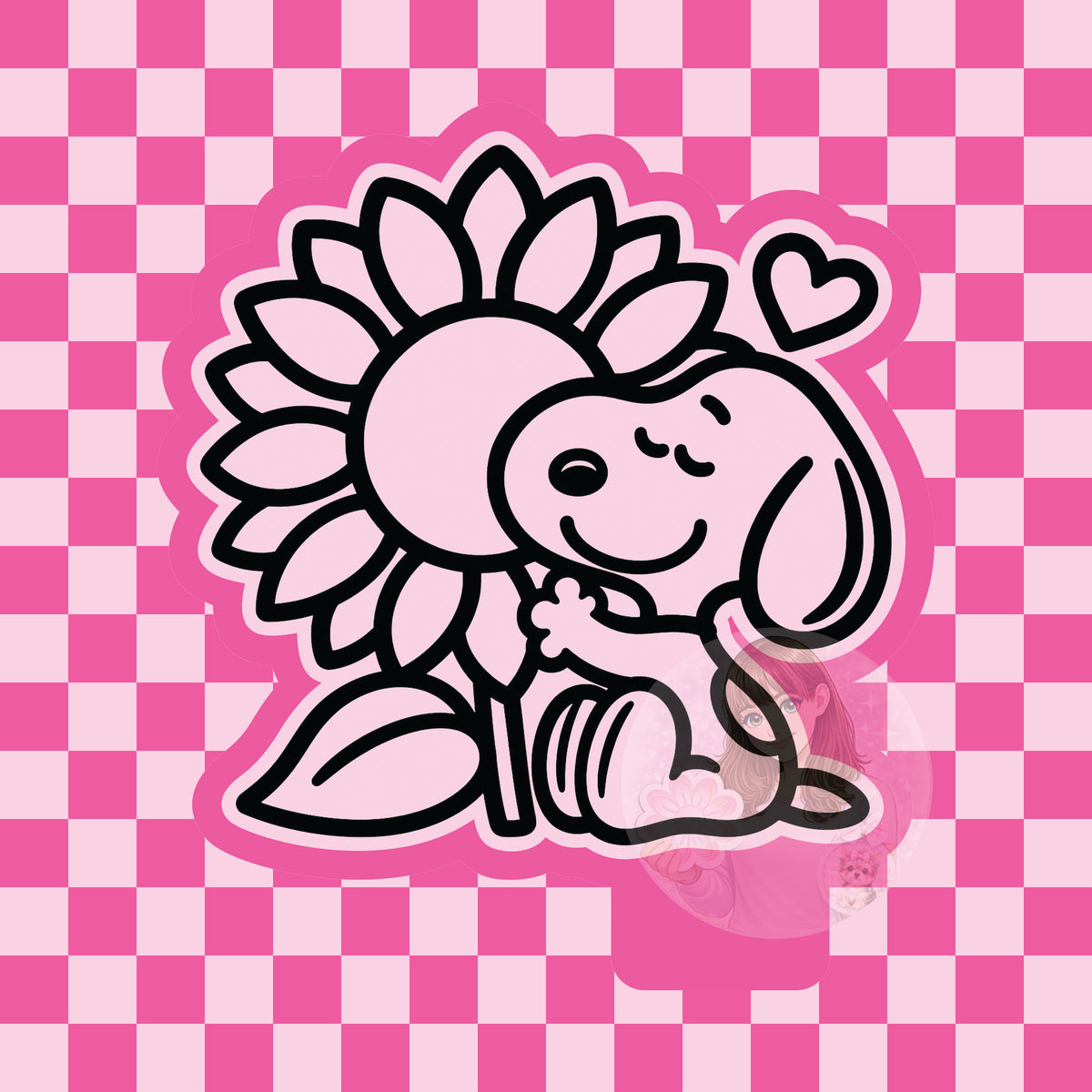Snoop hugging sunflower silicone freshie mold