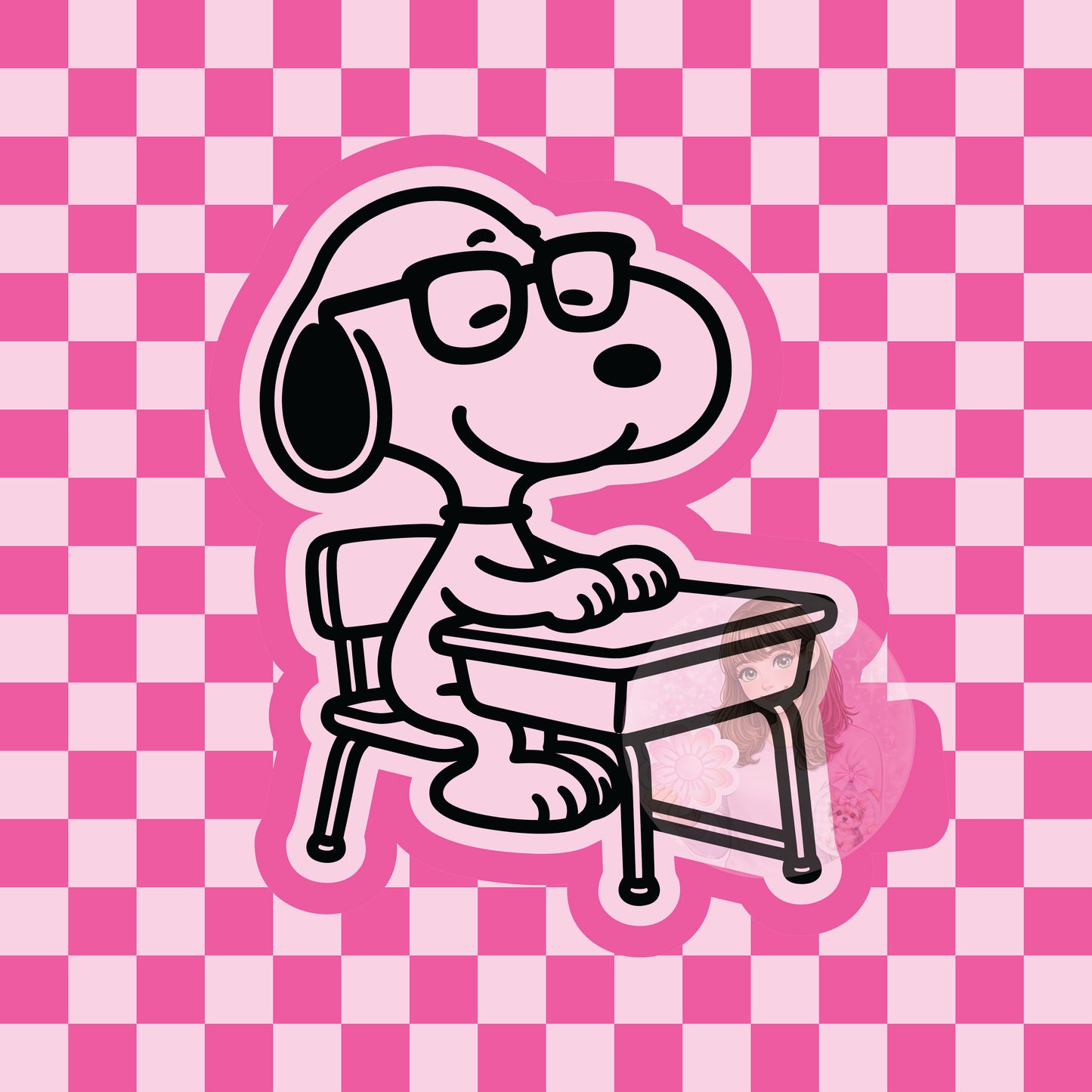 School desk snoop silicone freshie mold
