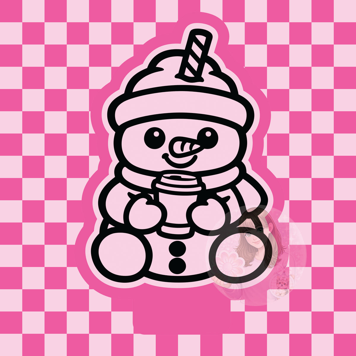Snowman coffee silicone mold