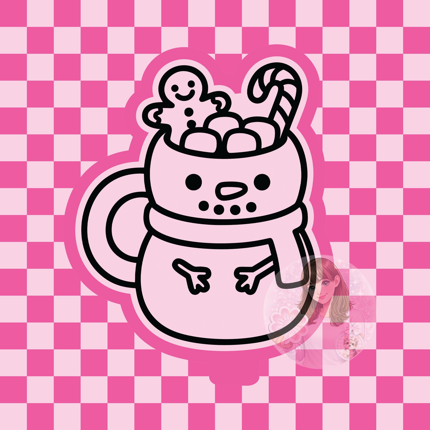 Snowman mug silicone freshie mold