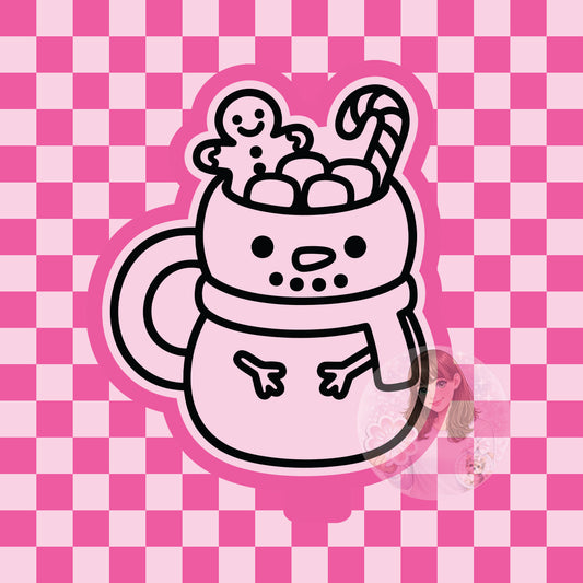 Snowman mug silicone freshie mold