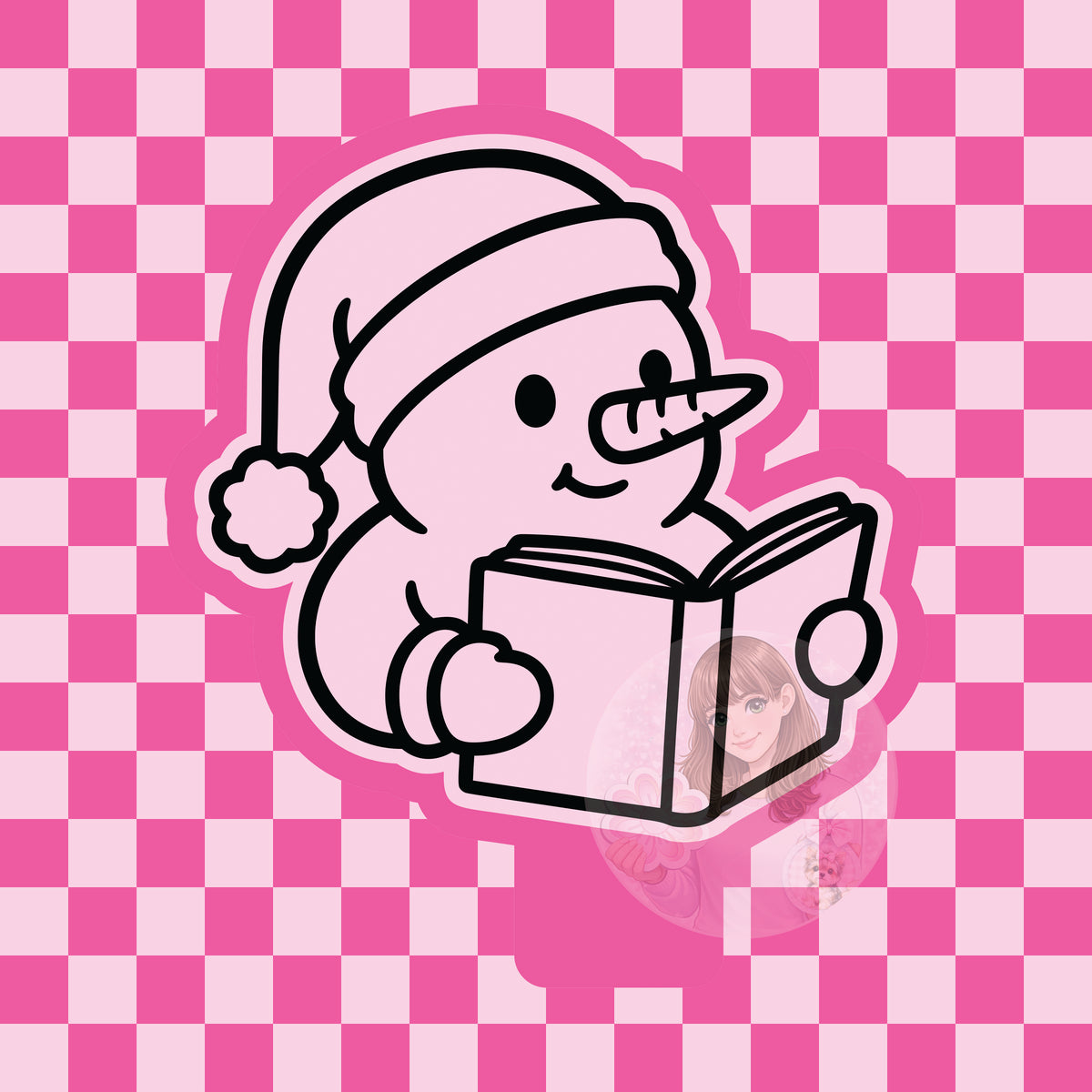 Reading snowman silicone freshie mold
