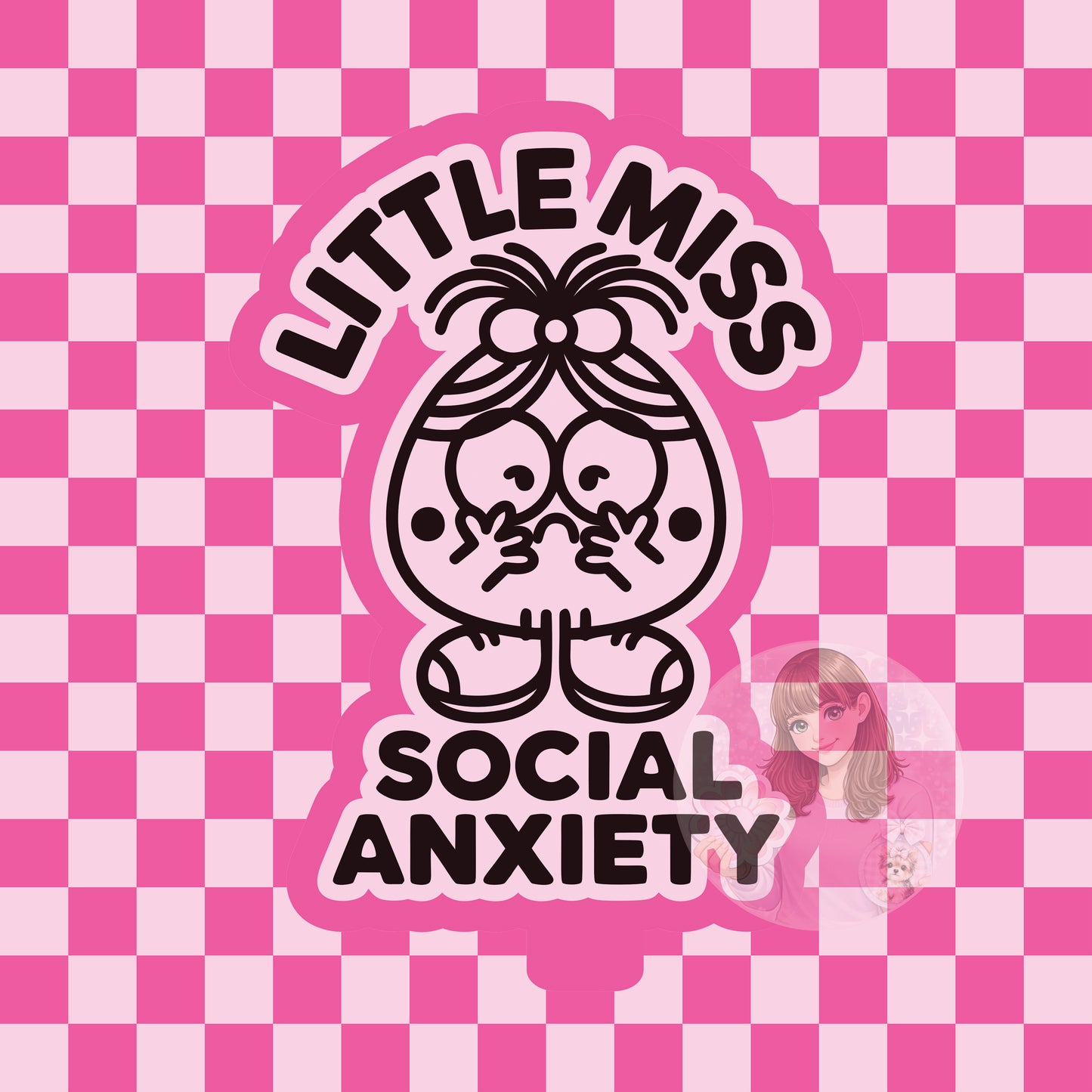 Little Miss social anxiety silicone freshie mold