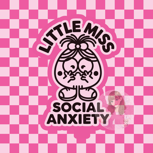 Little Miss social anxiety silicone freshie mold
