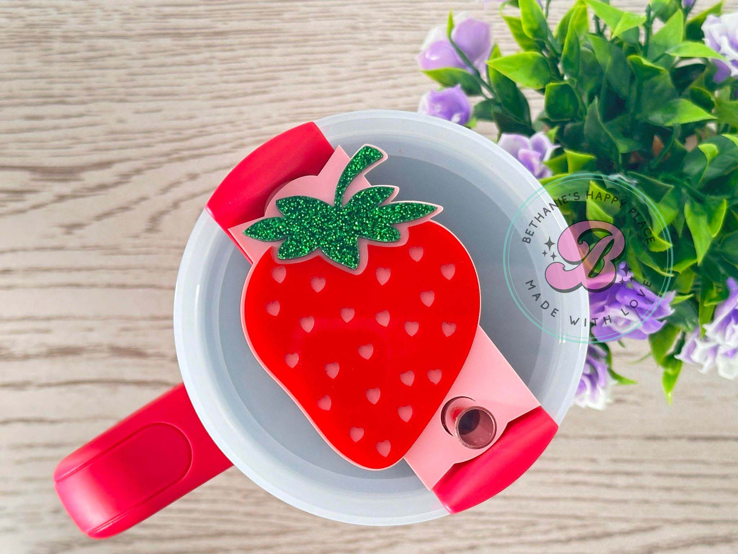 Watermelon cup topper, watermelon acrylic topper for tumbler, watermelon cup accessories, watermelon gifts, quencher topper (Copy)