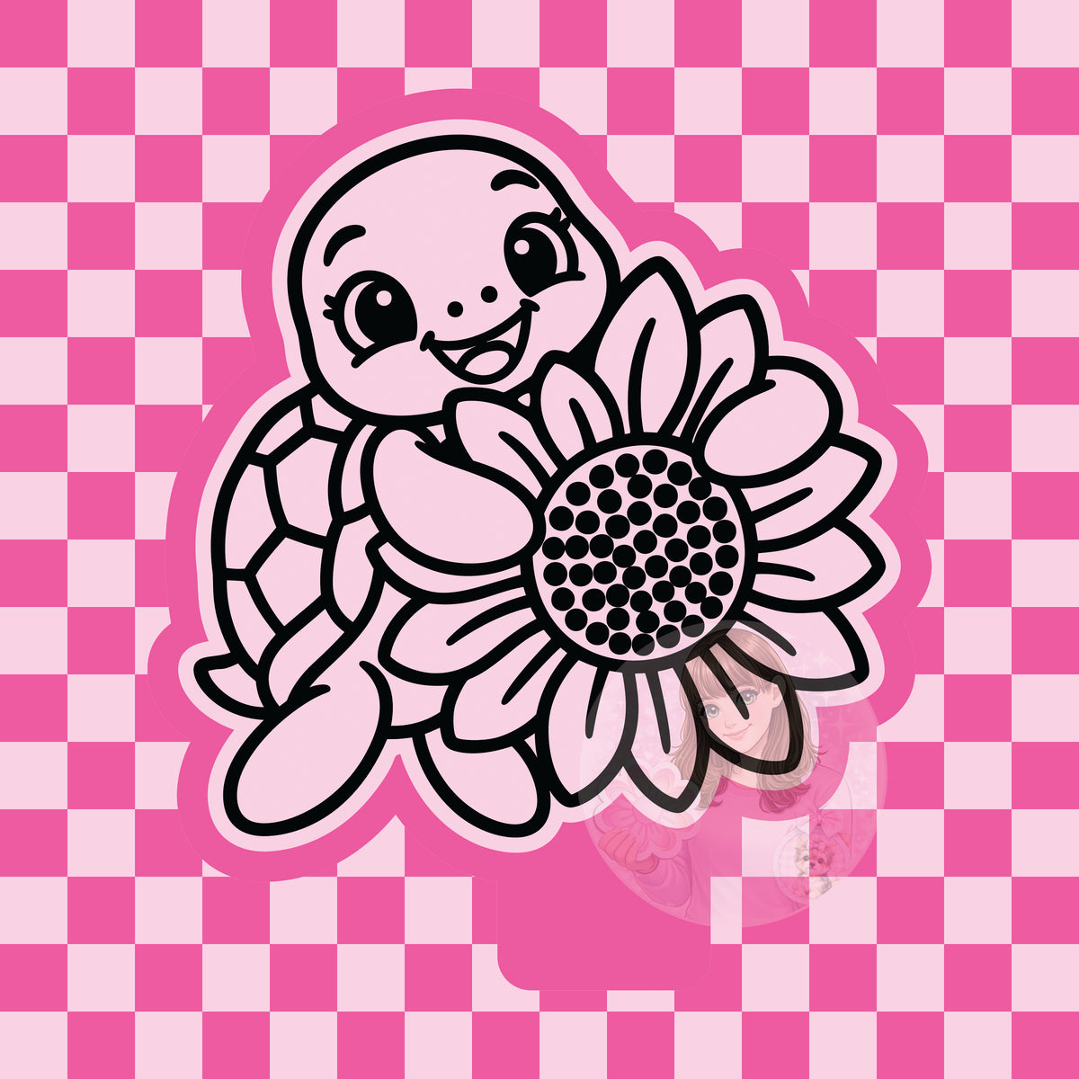 Turtle with sunflower silicone freshie mold
