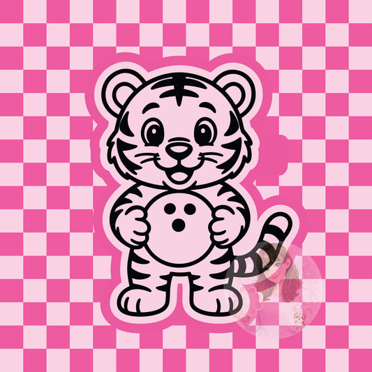 Tiger with bowling ball silicone freshie mold