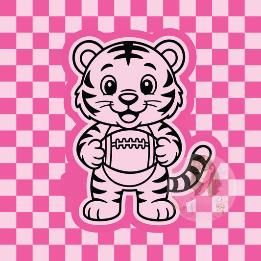 Tiger with football silicone freshie mold