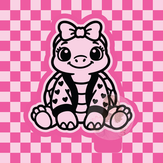 Turtle in heart cardigan silicone freshie mold