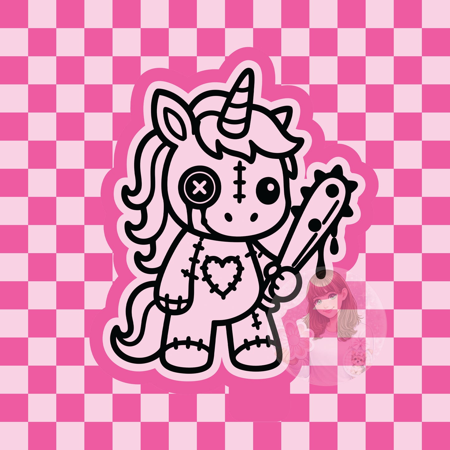 Scary unicorn silicone freshie mold