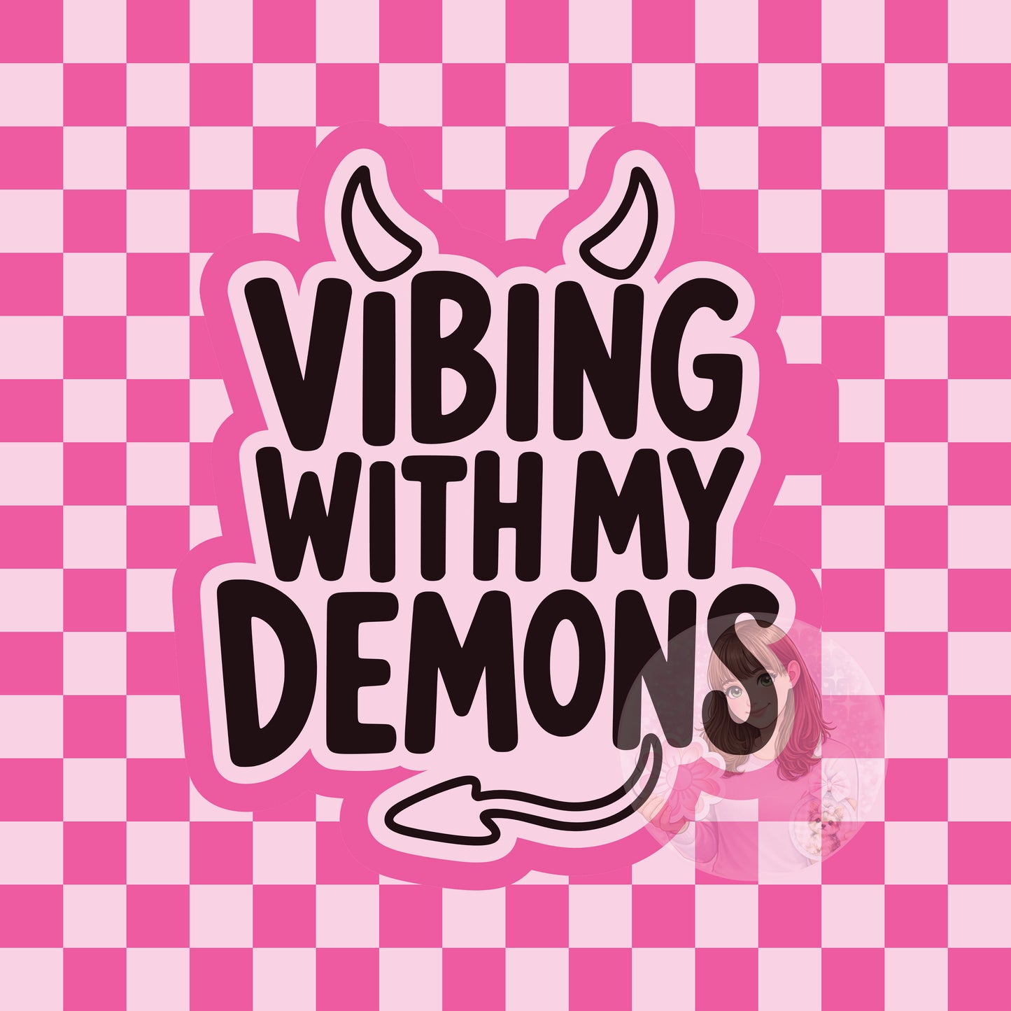 Vibing with my demons silicone freshie mold