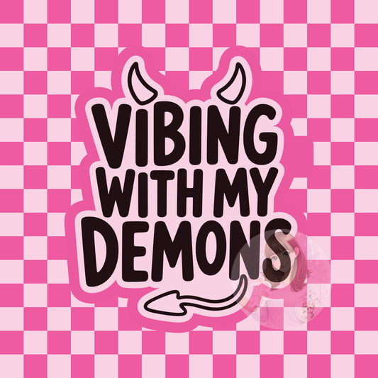 Vibing with my demons silicone freshie mold