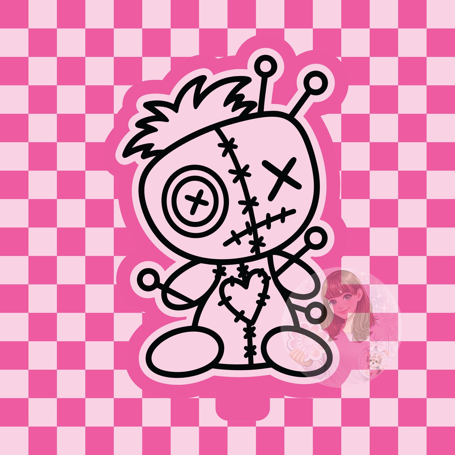 Voo doo doll silicone freshie mold