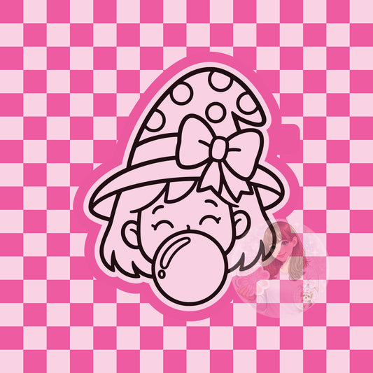 Cute witch with bubblegum silicone freshie mold